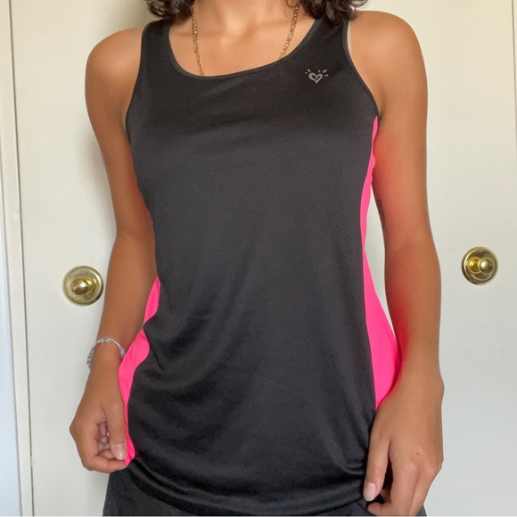 Justice Other - Black and Pink Workout Tank Top
